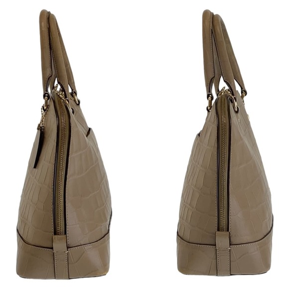 Coach Coach Madison Leather Handbag Beige Gold Leather Handbag - Picture 8 of 10